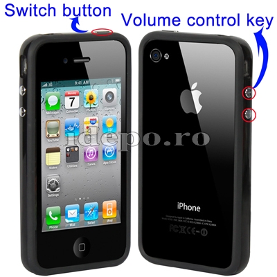 Bumper iPhone 4,4S <br> R-Design Black<br> Accesorii iPhone 4S