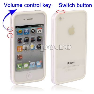 Bumper iPhone 4,4S <br>F-Design White<br> Accesorii iPhone 