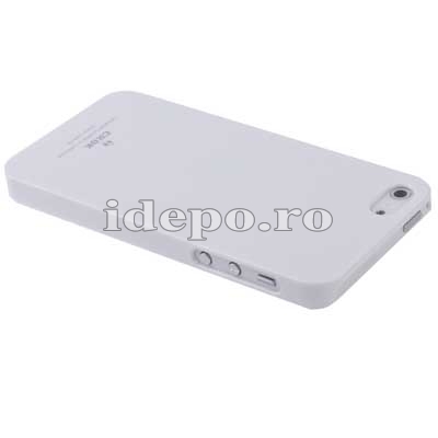 Husa iPhone 5S, 5 <br>  Crok Ultra Slim White<br> + Folie protectie ecran