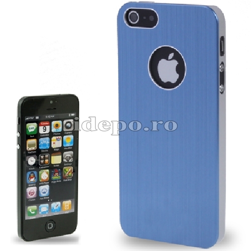 Husa iPhone 5S, 5 <br>Exclusive Metal Blue <br> Ultra Thin