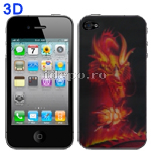 Folie protectie iPhone 4, 4S<br> Fire 3D <br> Accesorii iPhone