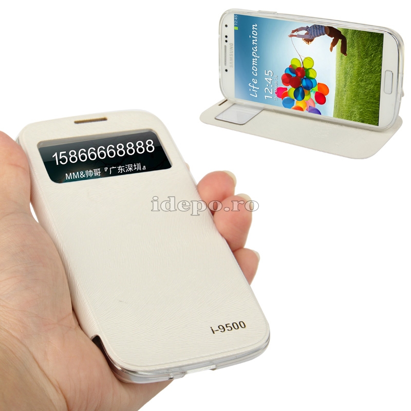 Husa Samsung Galaxy S4 i9500 <br>  Caller ID White