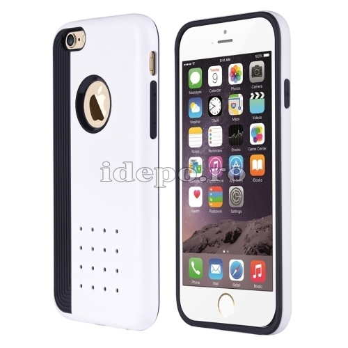 HUSE TPU PATTERNS<BR>DUAL-LAYER ARMOR<BR>IPHONE 6, 6S - WHITE