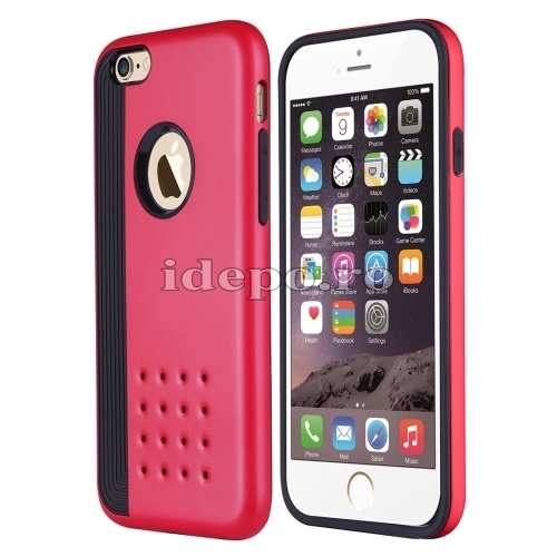 HUSE TPU PATTERNS<BR>DUAL-LAYER ARMOR<BR>IPHONE 6, 6S - RED