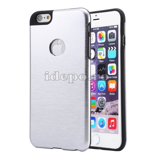 HUSE METALICE<BR> MOTOMO BRUSHED <BR>IPHONE 6, 6S PLUS - SILVER