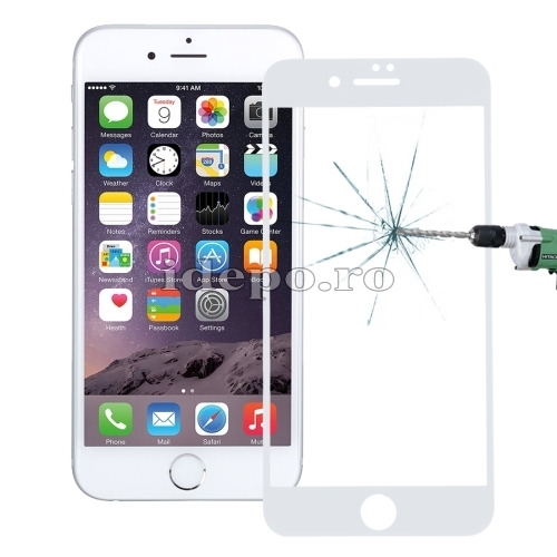 Folie sticla iPhone 7 <br> TEMPERED GLASS IPHONE 7 FULL SCREEN - ALB