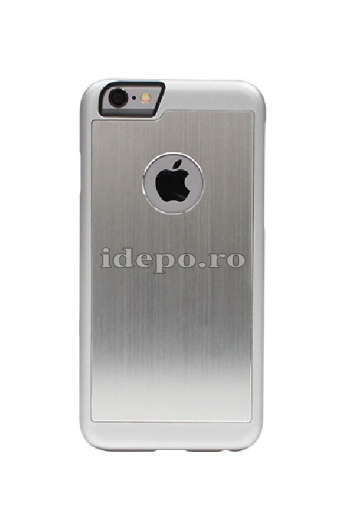 Husa iPhone 6, 6S <br> Carcasa spate aluminiu - SILVER