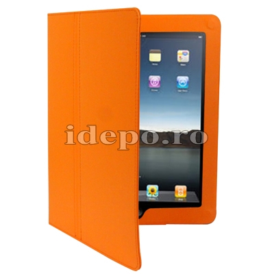 Husa iPad <br> iPad 2-3-4 (9.7 INCH) <BR> Sun Valeo Piele - Orange