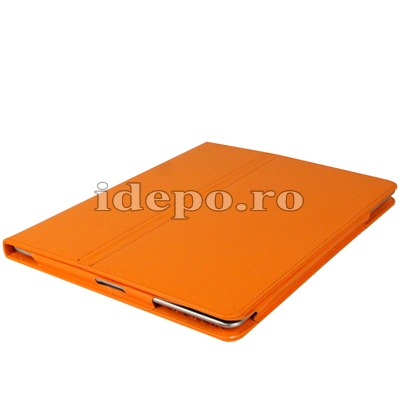 Husa iPad <br> iPad 2-3-4 (9.7 INCH) <BR> Sun Valeo Piele - Orange