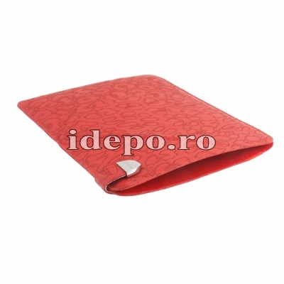 Husa iPad 4, iPad 3 <br> Exclusive Rovere - Red <br> Functie de hibernare